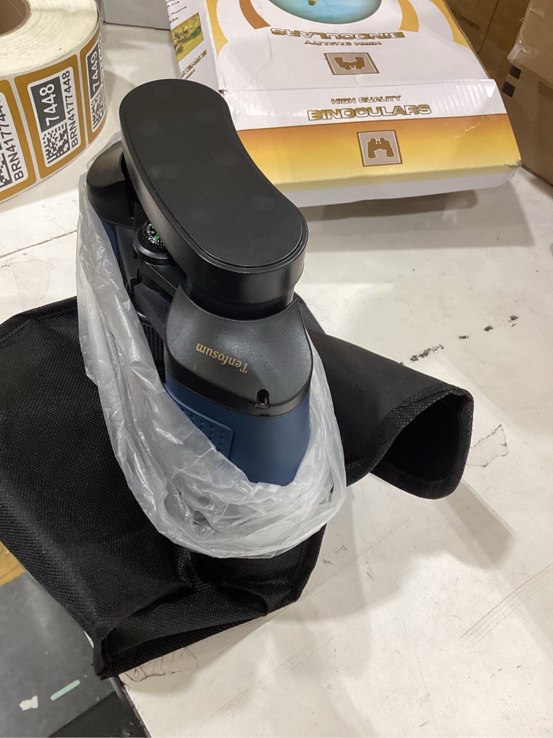 Condition photo showing As Is for 12x50 high powered binoculars - hd low light vision for bird watching/hunting/cruise, waterproof with compass & phone adapter