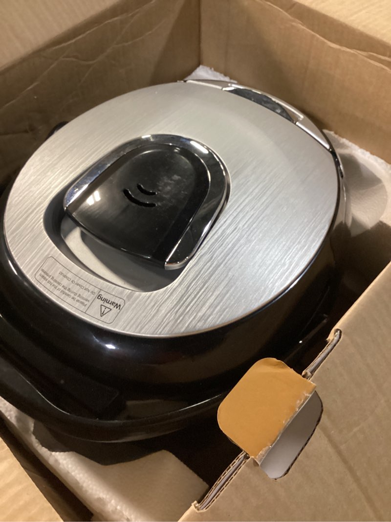 Condition photo showing As Is for yum asia sakura rice cooker with ceramic bowl and advanced fuzzy logic (8 cup, 1.5 litre) 6 rice cook functions, 6 multicook functions, motouch led display, 120v power (black and silver)