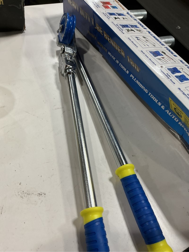 Condition photo showing New/Like New for Pipe Bender 1/2" Heavy Duty Tubing Bender Tube Bender Roller 180° HVAC Copper Tool for Copper Pipe, Aluminum Pipe, Iron Pipe, Stainless Steel Pipe 1/2" Silver+blue