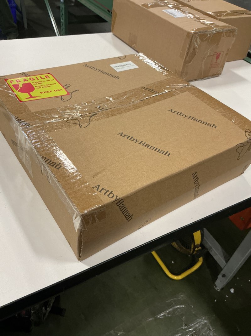 Condition photo showing New/Like New for ArtbyHannah Framed Safari Nursery Wall Decor, 10x10 inch Cute Baby Wall Art Room Decor for Kids