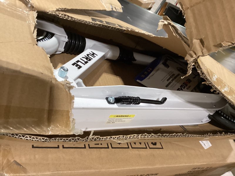 Condition photo showing Good Condition for hurtle renegade kick scooter for kids, teenagers & adults - 2-wheel folding scooter with adjustable t-bar handlebar - alloy anti-slip deck white