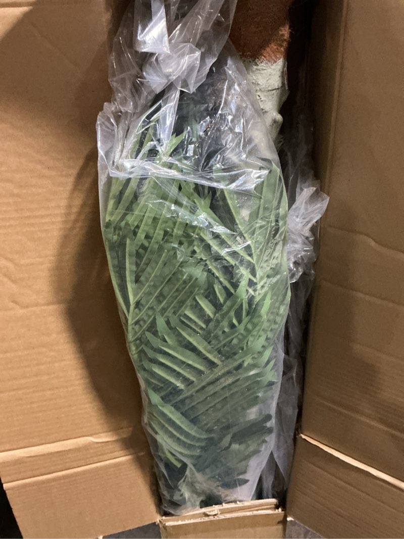 Condition photo showing Good Condition for 8ft Tall UV Resistant Faux Palm Tree, 96in Artificial Palm Tree Indoor Outdoor, Fake Tree with Real Bark and Realistic Leaves and for Home House Office Living Room Yard Patio.