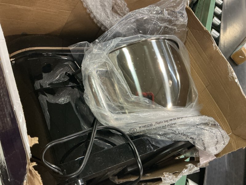 Condition photo showing Good Condition for Kitchen in the box Stand Mixer, 900W 8.5QT Kitchen Electric Mixer, 6-Speed Large Capacity Food Mixer for Home Cooks with Egg Whisk, Dough Hook & Flat Beater (Black) 8.5QT Black