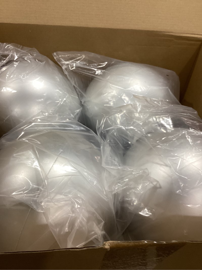 Condition photo showing Good Condition for Poen 12 Pcs 6 Inch Extra Large Christmas Ball Ornaments Giant Jumbo Christmas Tree Ball Decoration Shatterproof Huge Big Xmas Hanging Ornaments for Indoor Outdoor Holiday Party Decor(Silver)