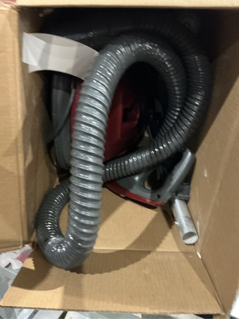 Condition photo showing As Is for kenmore 81414 400 series vacuum cleaner- canister - bagged - red