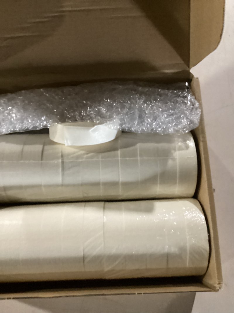 Condition photo showing New/Like New for 25 Rolls White Painters Tape Bulk Masking Tape 0.7 Inch x 22 Yard (550 Total Yards) Adhesive Masking Scribing Painting Supplies for Walls Kitchen Home DIY Artist Craft Arts