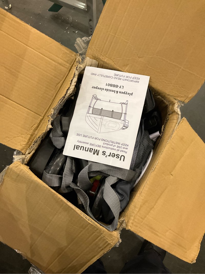 5 in 1 Pack and Play Baby Bassinet, Bedside Crib Sleeper, Portable Baby Crib with Diaper Changer, St