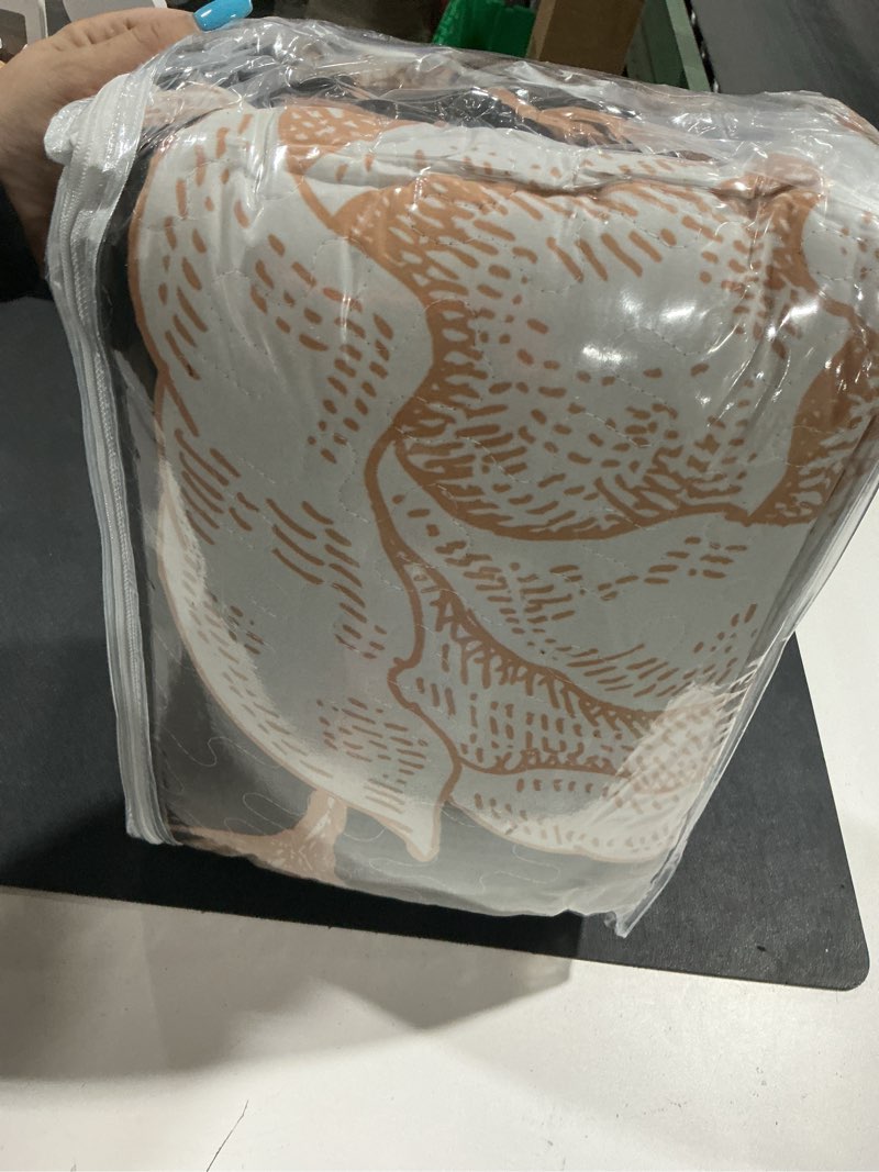 Condition photo showing Good Condition for Yogeneg King Size Quilt Set,White Gold Floral Botanical Pattern Black Bedding Set,3 Piece Lightweight Soft Summer Bedspread Coverlet with 2 PIillow Sham for All Season(Black Floral,110"x96") Black Floral King/Cal King(96"x110")