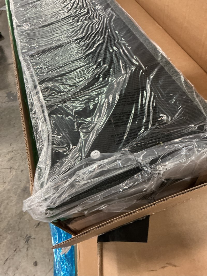Condition photo showing As Is for ((incomplete  box 2 of 2))feonase full size bed frame with storage & charging station - hydraulic lift up platform bed, upholstered button tufted headboard, sturdy wooden slats, noise-free, no box spring needed, dark gray dark gray full