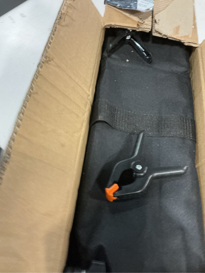 Condition photo showing New/Like New for emart backdrop stand, 8.5ft height 10ft width adjustable photography background support poles with heavy duty flat base, photo metal steel pipe and drape frame kit for parties birthday wedding - black 8.5x10ft black