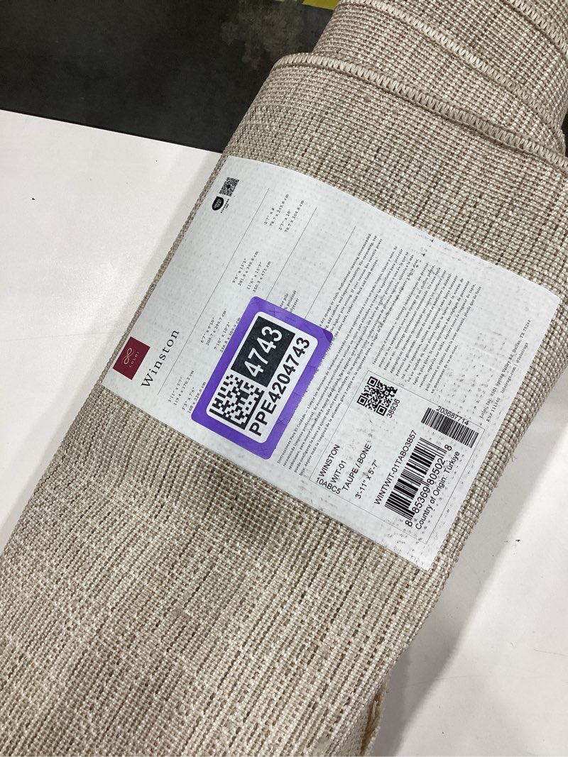 Condition photo showing Good Condition for loloi winston collection wit-01 taupe/bone 3'-11" x 5'-7", .38" pile height, area rug, soft, durable, non-shedding, easy clean, rug for living room taupe / bone 3'11" x 5'7" (rectangular)