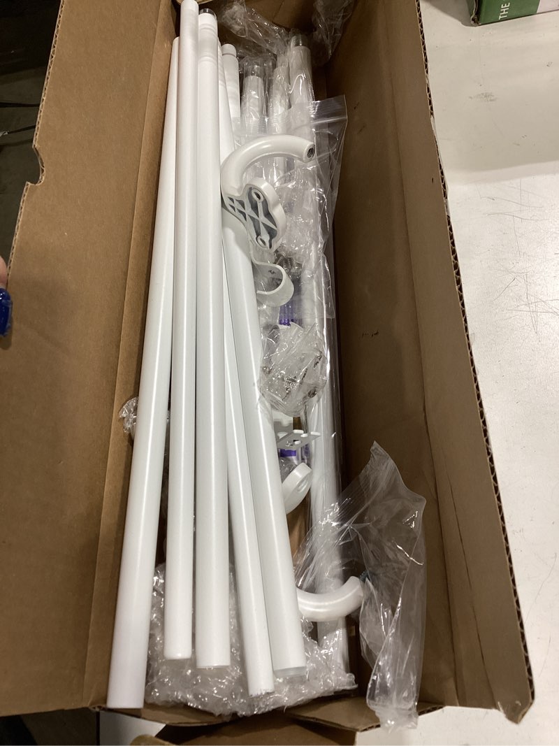 Condition photo showing Good Condition for tvwoo 2 pack wrap around curtain rods,white curtain rods 48 to 84 inch,5/8 inch adjustable blackout curtain rod set with bracket,room darkening window rod,metal hidden curved drapery rods 48-84",white 48-90" ( 2pack ) white