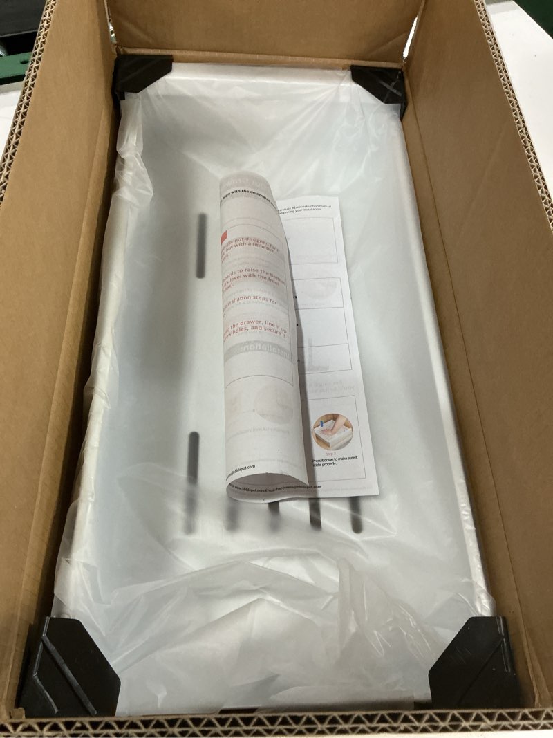 Condition photo showing New/Like New for 1 Pack | 21" Deep Pull Out Cabinet Organizer Adhesive, 10-Inch Wide Sturdy Carbon Steel Roll-Out Drawers for Face Frame or Frameless Cabinets,Slide-Out Shelves for Pantry. 21"D x 10.0"W x 3.1"H White 1