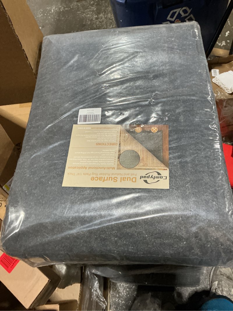 Condition photo showing New/Like New for felt rug pad, 2 x 8 ft rubber non-slip rug pad gripper, keep rugs secure and in place, extra strong under carpet mat cushion - for all floors 2 x 8 ft (rectangular)