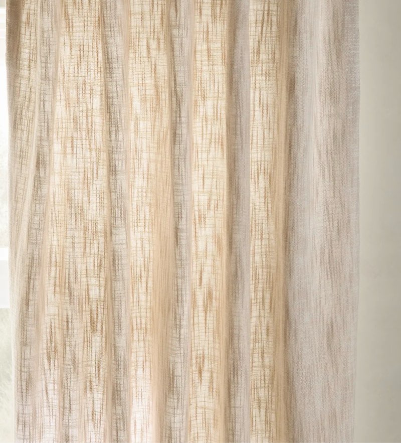 Quince european courtain texture cotton 48 in X96 in /Light Filtering