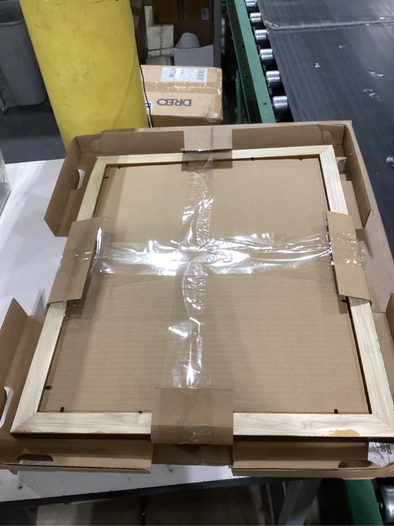 Condition photo showing Good Condition for floater frame for 16x20 canvas paintings, diy metal floating frame with 5/6” deep for artists designers landscape portrait artwork, vintage home office wall decor (bronze) 16x20" bronze