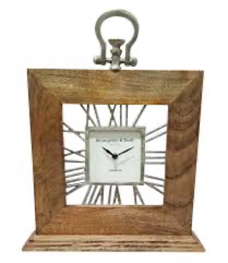 (SIMILAR ITEM)WD ALUM CLOCK 12\"W, 10\"H