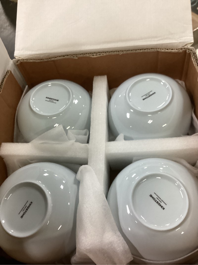 Condition photo showing Good Condition for KINGSTONE Dinnerware Sets, 24-Piece Dinnerware Set for 8, Lightweight Durable, Dishwasher Safe, Tableware for Daily Use with Elegant Design, Blue Blue 24 Piece (Service for 8)