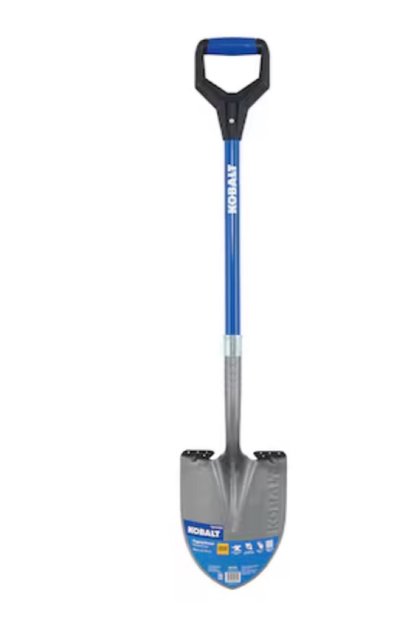 kobalt 20.5-in fiberglass d-handle digging shovel