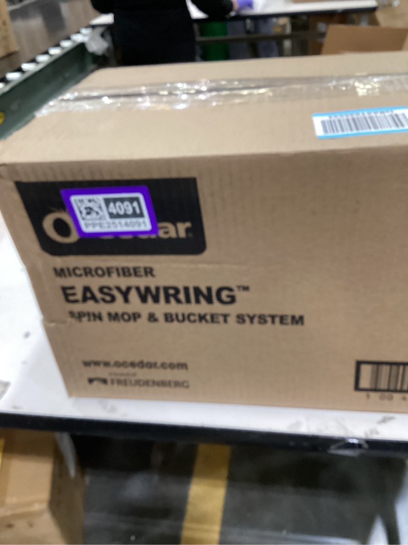 Condition photo showing New/Like New for O-Cedar EasyWring Microfiber Spin Mop, Bucket Floor Cleaning System, Red, Gray, Standard Easywring Spin Mop & Bucket