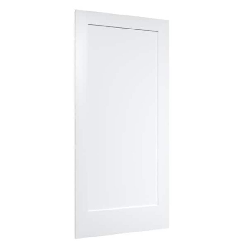 HOMESTEAD Shaker 26 in. x 80 in. 1 Panel Solid Core White Primed Pine
