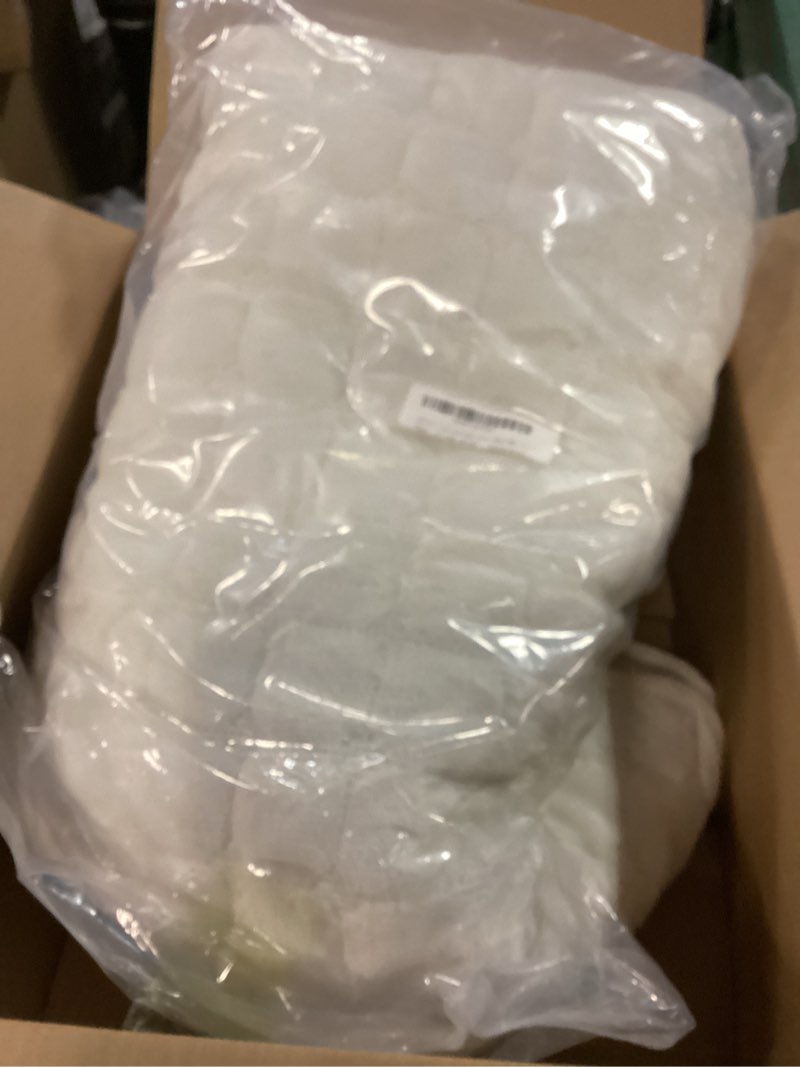 Condition photo showing Good Condition for Velvet Couch Cover, Washable Sectional Sofa Cover, Anti Slip Sofa Slipcovers for 3 Cushion Couch Sofa L Shaped Recliner, Furniture Protector Covers for Pets Kids(White, Only 1 PCS) White 1pc/36"x 94"/Rectangular