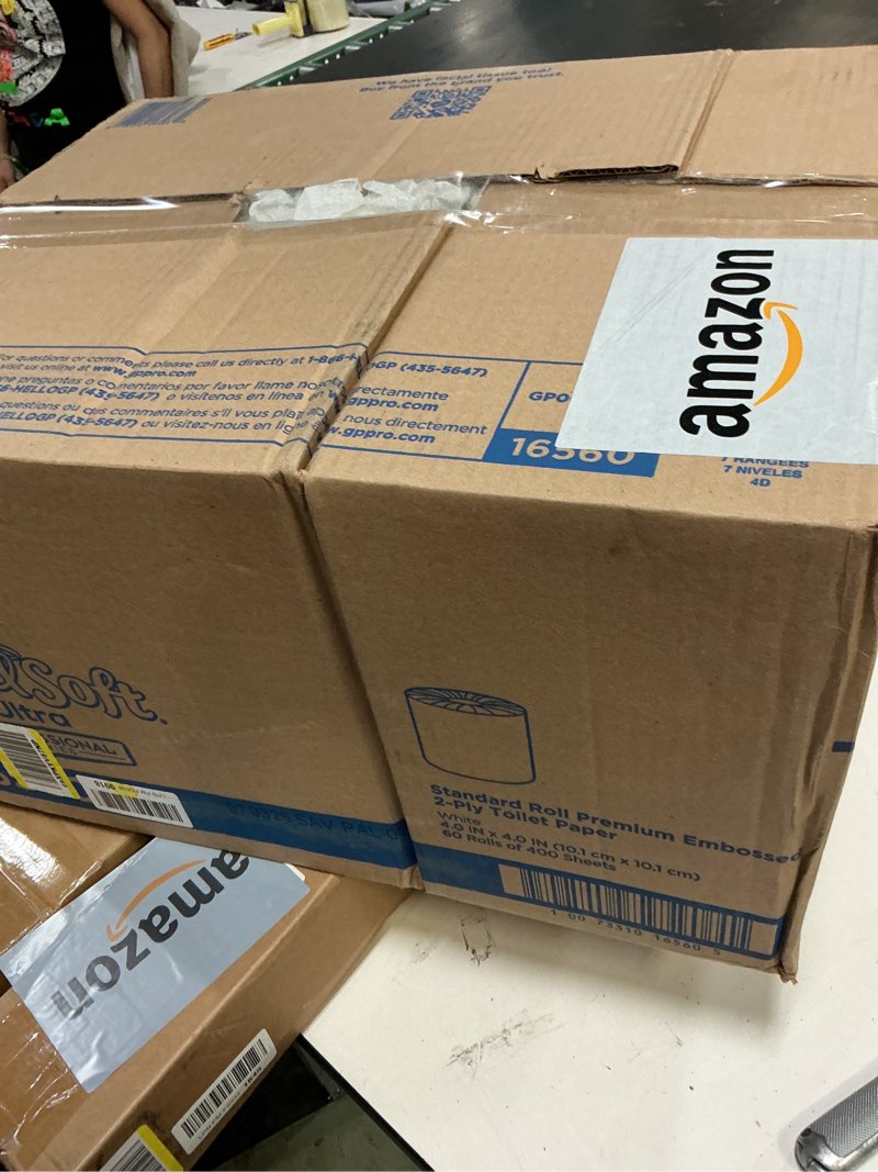 Condition photo showing New/Like New for georgia-pacific angel soft ultra professional series 2-ply embossed toilet paper by gp pro (georgia-pacific), 16560, paper, 60 count (pack of 1), white 24000 sheets per case 400 count (pack of 60)