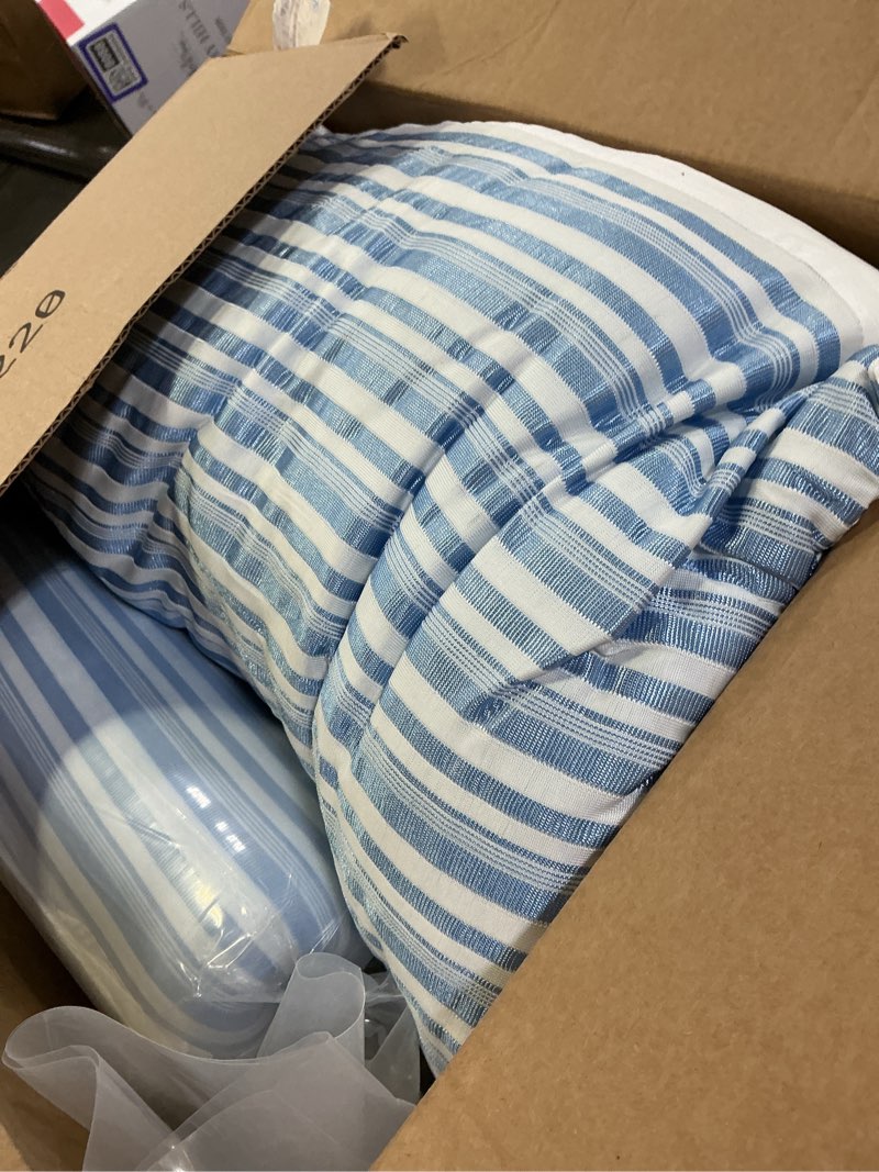 Condition photo showing As Is for Cooling Pillows Standard Size Set of 4, Hotel Collection Bed Pillow for Sleeping Pillows 4 Pack for Back, Stomach or Side Sleepers, Soft and Supportive Washable Pillows for Bedroom Blue Standard(Pack of 4 Cooling)