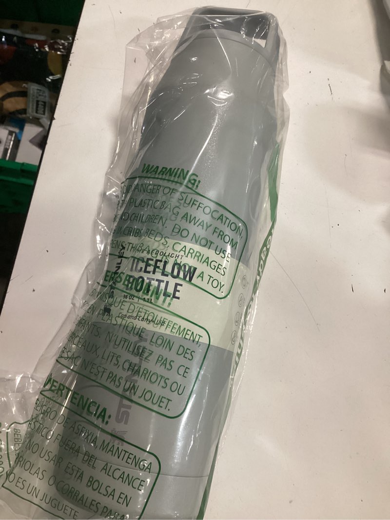 Condition photo showing Good Condition for Stanley IceFlow Cap and Carry Water Bottle | Wide Mouth Twist Lid | Lightweight & Leakproof for Travel & Sports | Insulated Stainless Steel | BPA-Free Fog Glimmer 36 Oz