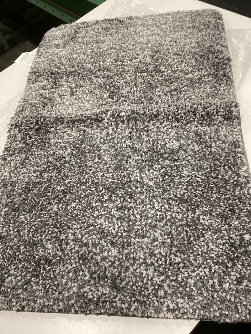 Grey bathroom floor mat