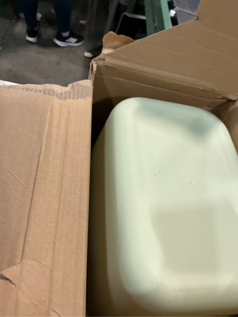 Condition photo showing As Is for Thyle 12 Pack 7 Quarts Plastic Storage Bins for Storage with Lids Handles Colorful Stackable Desktop Box Bins with Label for Shelf Drawer,10 x 7 x 6 Inch (Classic Color) Classic Color 12