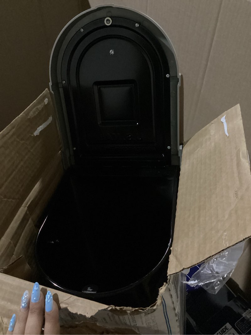 Condition photo showing Good Condition for architectural mailboxes post mount black metal large mailbox