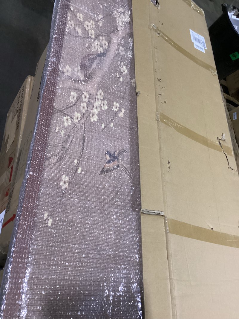 Condition photo showing Good Condition for furnnylane 4 panel bamboo room divider for room separation, 5.6 ft tall double-sided folding privacy screen with premium thickened wood frame, white plum and birds (67" h x 63" w) plum and birds 4 panel