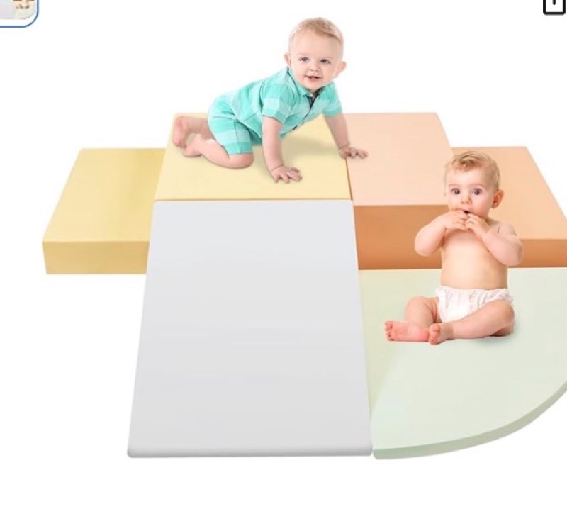 climbing toys for toddlers, 6-piece soft foam climbing blocks set, toddler playtime corner climber indoor foam play gym