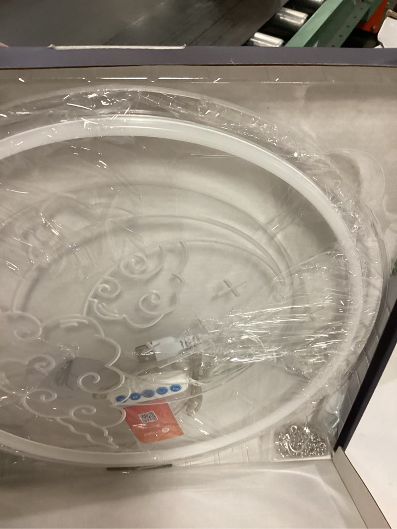 Condition photo showing New/Like New for Clayful Moon & Cloud RGBICW LED Neon Sign - Acrylic Engraved RGB Mood Lamp with Multiple Lighting Modes, Music Sync, Bluetooth & Wired Control - Bedroom, Kids Room, Café, Party Décor