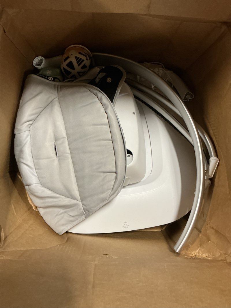 Condition photo showing As Is for 4moms MamaRoo Multi-Motion Baby Swing, Bluetooth Enabled with 5 Unique Motions, Grey