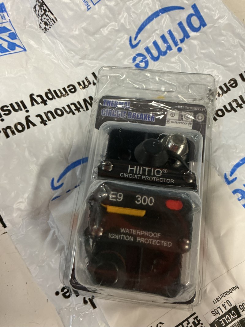 Condition photo showing Good Condition for 300 amp marine circuit breaker, ip67 waterproof manual reset switch, 12v-48v dc ignition protected, for boat trolling motor/marine/battery/solar system, suface mount, cnas tested 300a