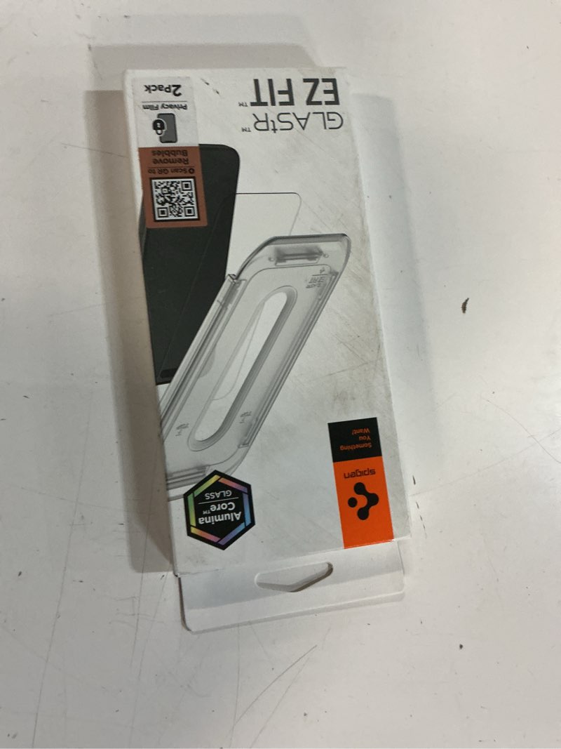 Condition photo showing New/Like New for spigen aluminacore tempered glass screen protector [glas.tr ez fit - privacy] designed for iphone 17 pro | iphone 17 | iphone 16 pro [2 pack] 9h+ hardness, aluminum-enhanced durability