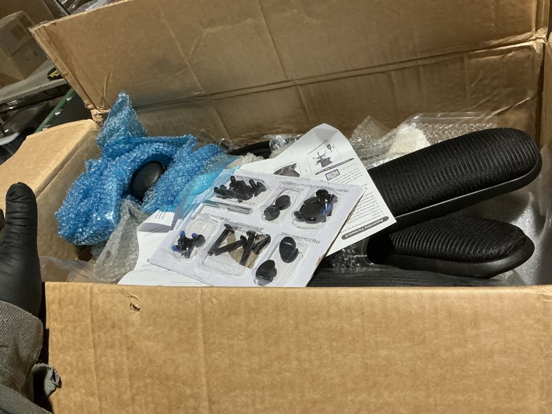 Condition photo showing As Is for Drafting Chair, Tall Office Chair with Flip-up Armrests Executive Ergonomic Computer Standing Desk Chair, Office Drafting Chair with Lumbar Support and Adjustable Footrest Ring Black