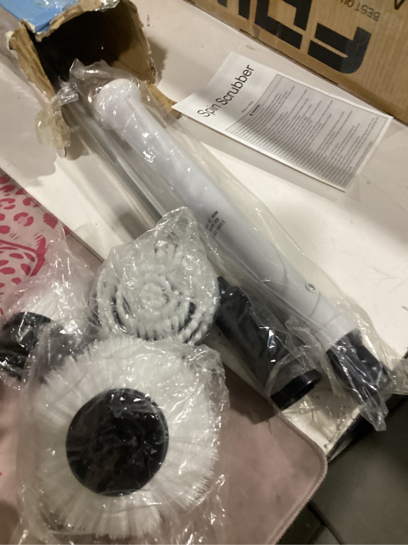 Condition photo showing Good Condition for electric spin scrubber, full-body waterproof bathroom scrubber with power lcd display, adjustable extension handle, cordless shower cleaner brush for bathtub kitchen wall cleaning