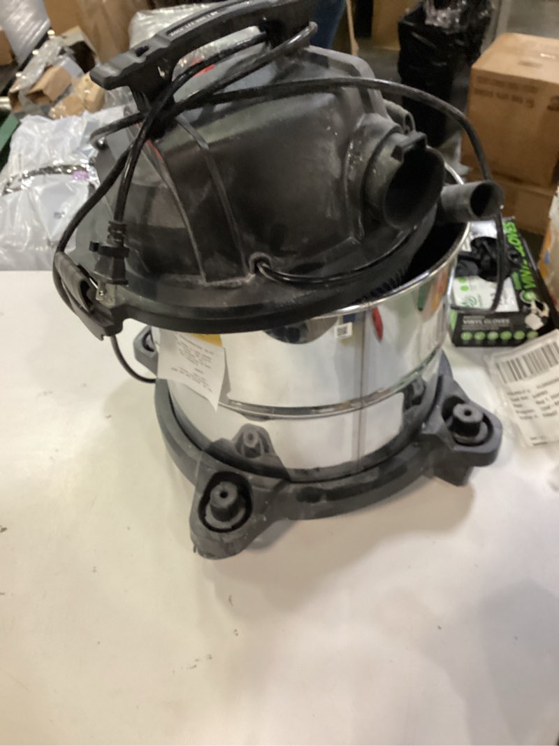 Condition photo showing As Is for broken craftsmen 5 gallon shopvac