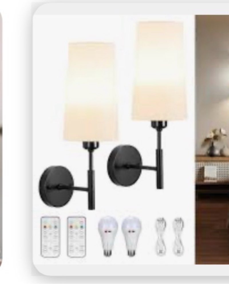 Wall Sconce Lights - Living Room Sconces - Sconce Lights Set of 2 - Hardwired Wall Light Bedroom 3 C