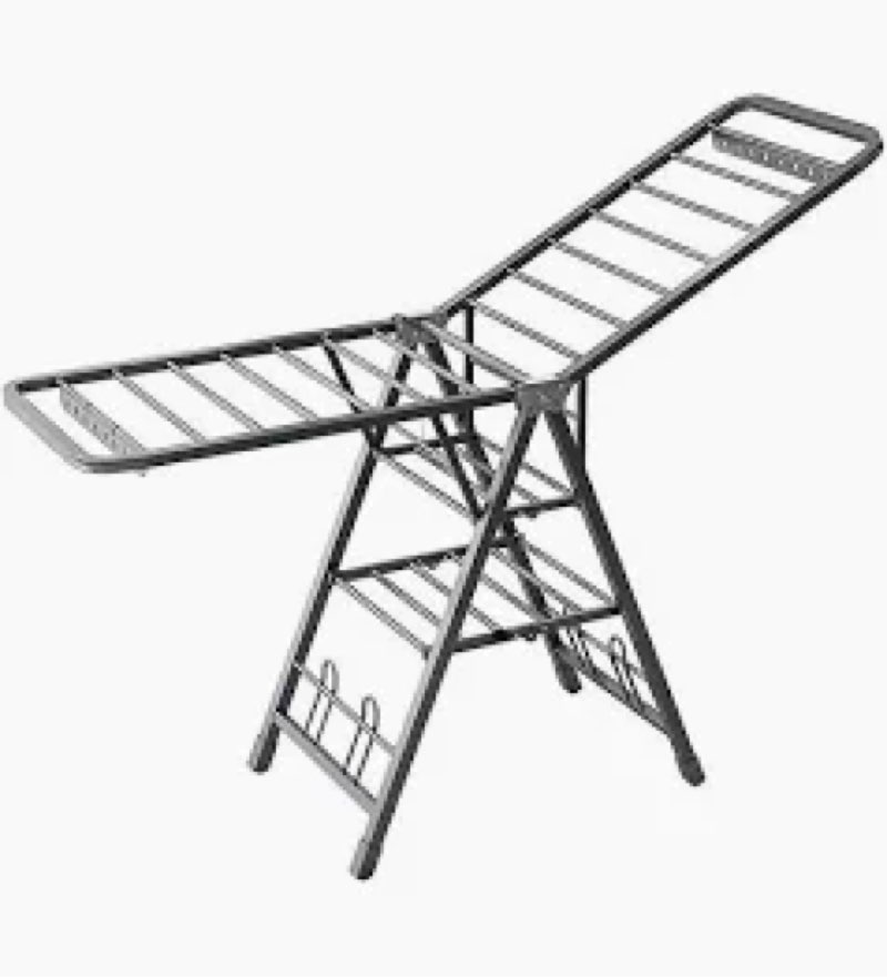 Heavy Duty Clothes Drying Rack 71 Inch Foldable with Wheels, 27 Rods, Extra-Thick Metal Clothes Dryer Stand