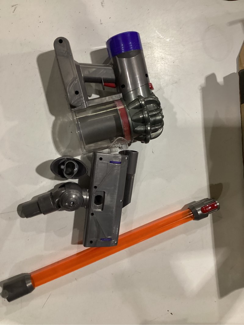 Condition photo showing As Is for (used)casdon dyson cordless vacuum interactive & officially licensed toy dyson vacuum for children aged 3+ realistic role-play fun, purple and orange