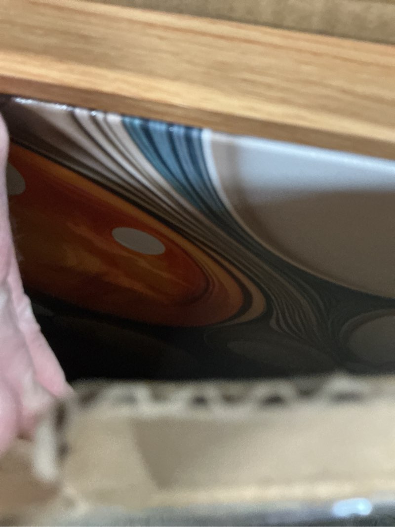 Condition photo showing Good Condition for XLSJERST Wall Art for Living Room - Elegant Curves Abstract Wall Art Modern Lightness for Office Wall Decor Adorned with an Exquisite Frame for a Touch of Sophistication Colorful 24x48