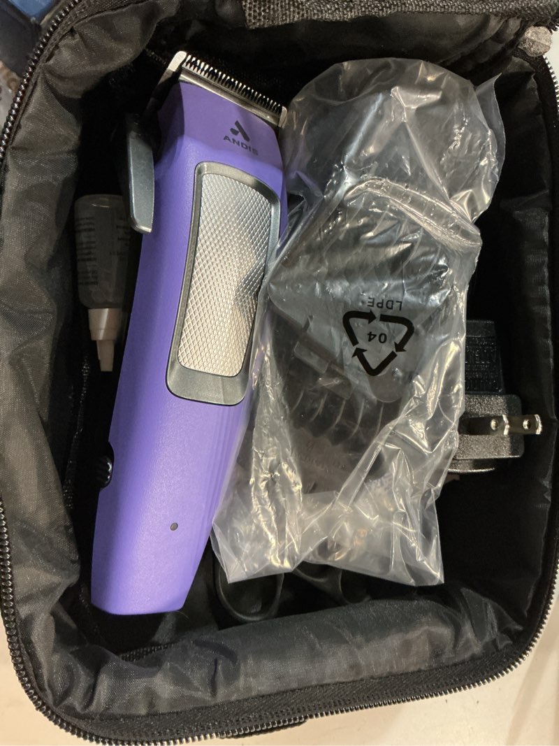Condition photo showing As Is for andis easy clip cordless ii clipper kit, purple