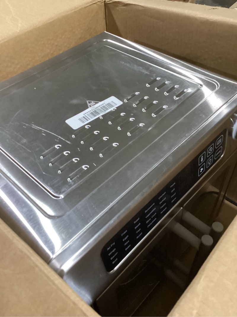 Condition photo showing Good Condition for Emeril Lagasse Extra Large French Door Air Fryer Toaster Oven Combo, 24 Cooking Functions and Digital Controls, 7 Accessories Included, Stainless Steel Finish, 26QT Capacity