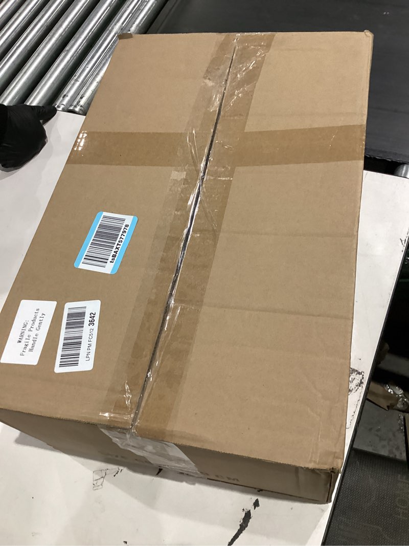 Condition photo showing As Is for Blulu Polycarbonate Hinged Dome Cover with Handle, Single Replacement Lid, 21" x 13" x 3" Rectangular Dome Cover for Tray, Pan & Buffet Use