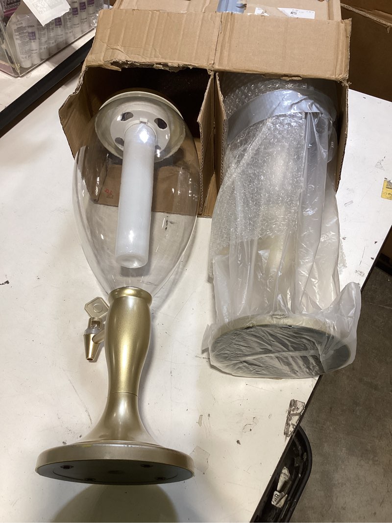 Condition photo showing Good Condition for irenare 2 pack beer dispenser 5l/169oz beer beverage dispenser with ice tube mimosa margarita tower with spigot for game oktoberfest party home bar drink champaign gold