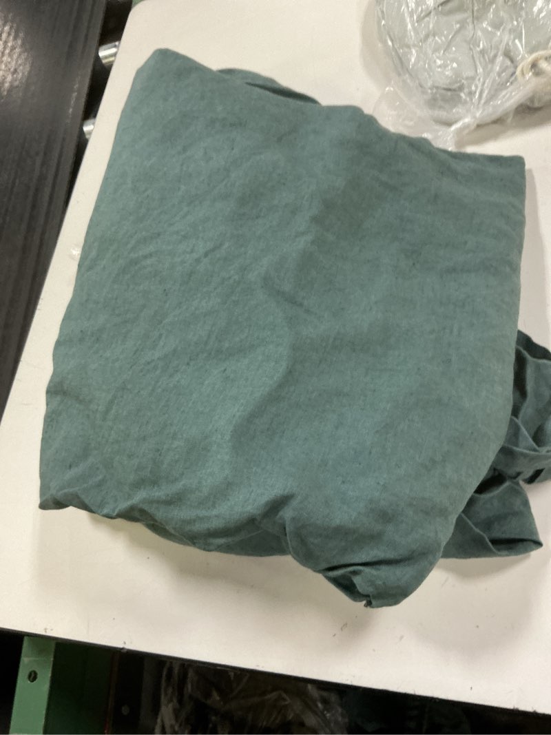 Condition photo showing Good Condition for european linen sheet set, king, ocean 1 piece